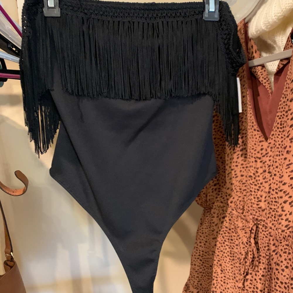 Fringe bodysuit